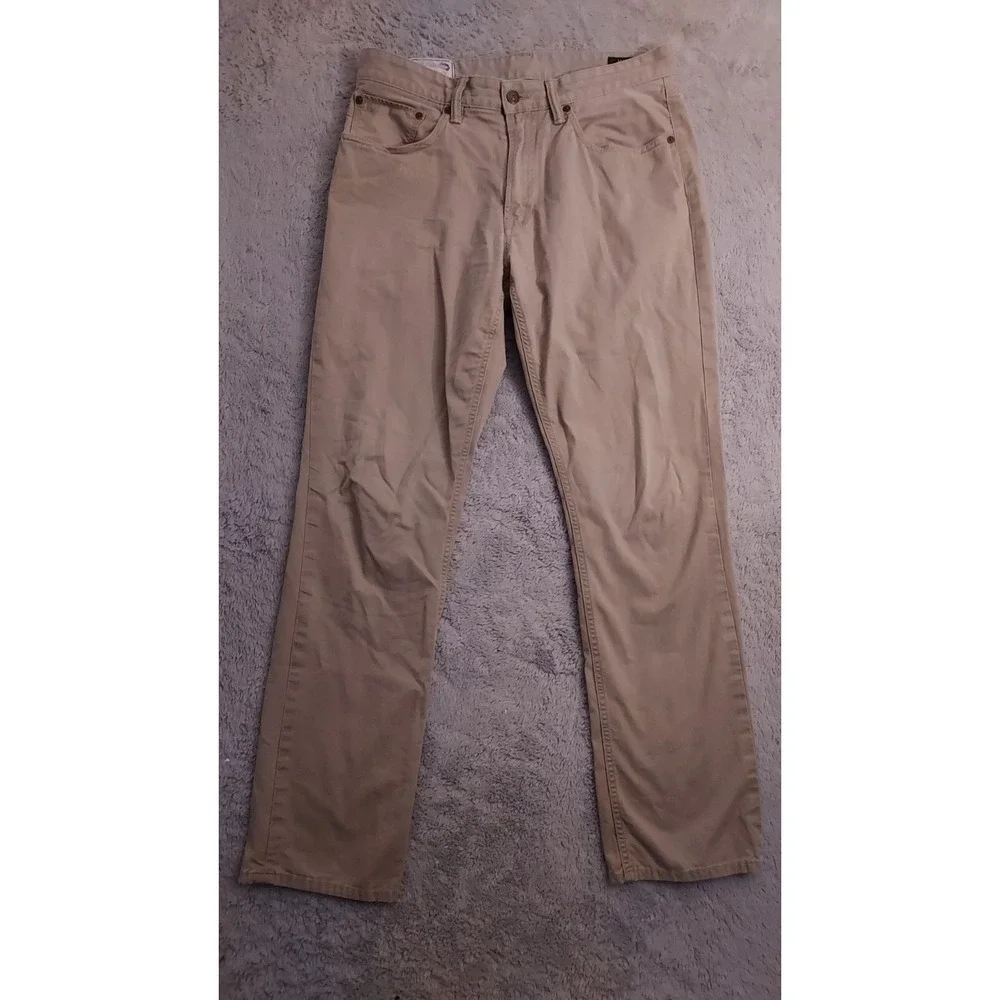Polo Ralph Lauren Pants‎ Mens 32x32 Varick Slim Straight Studded Chino Beige